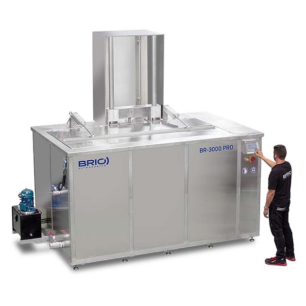 BR-3000 PRO, máquina de limpieza por ultrasonidos automática de 3000 L de capacidad.