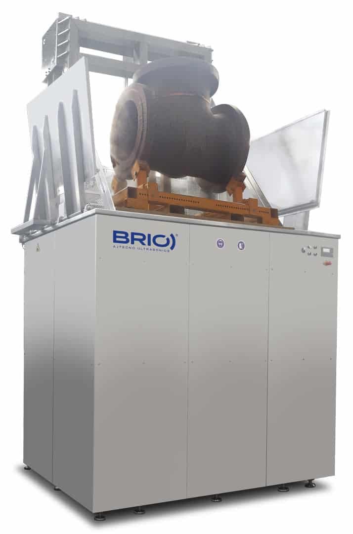 BRIO automatic ultrasonic cleaning machine for naval parts cleaning. 8000 liters.